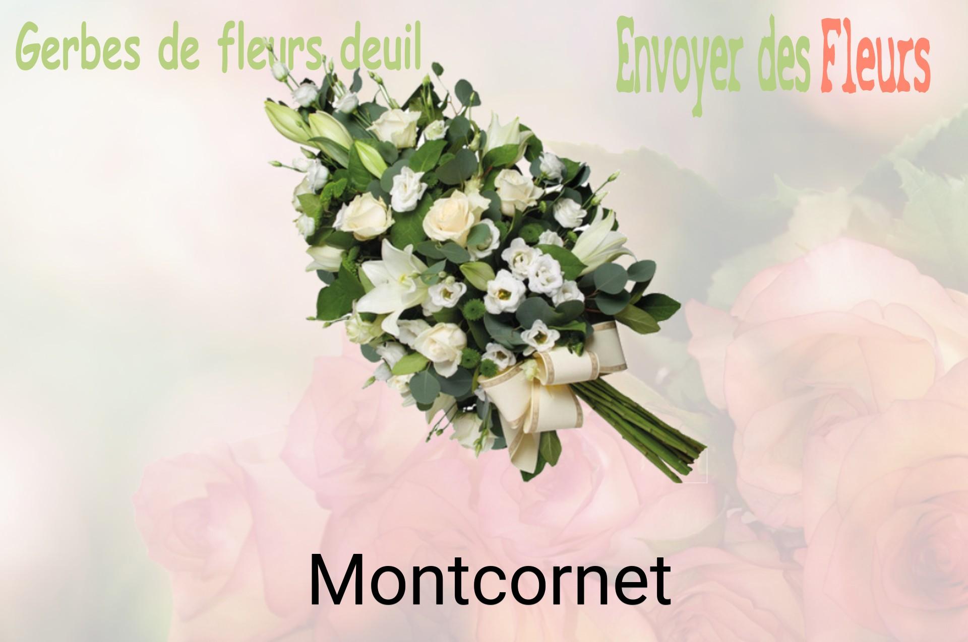 Gerbe de fleurs de deuil livrée à Montcornet